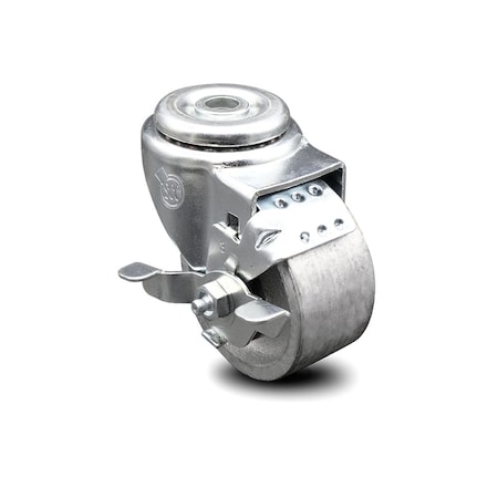 Service Caster 3 Inch Semi Steel Wheel Swivel Bolt Hole Caster with Brake SCC-BH20S314-SSS-TLB